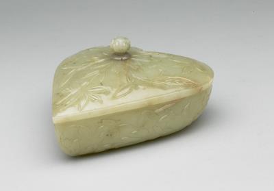 图片[2]-Jade leaf-shaped box, Mughal Empire-China Archive